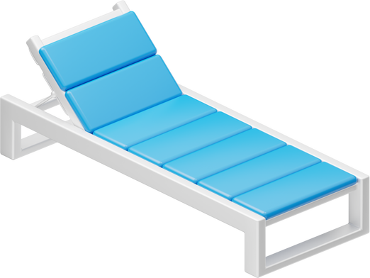Sunbed 3D Icon
